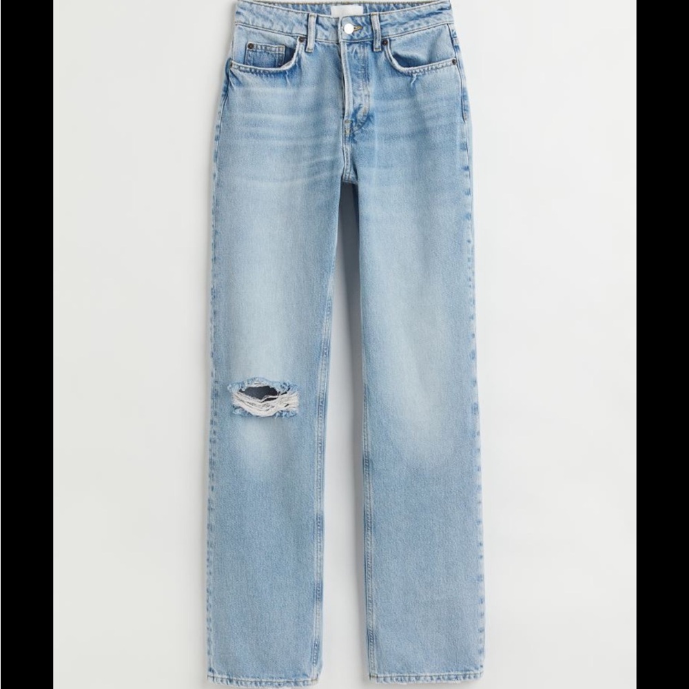 H&M | Buttonfly Straight Leg Jeans - Picture 1 of 10